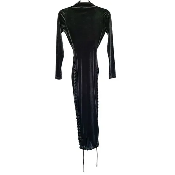 BBX Brand Velvet Cutout Midi Dress UK 6 US 2